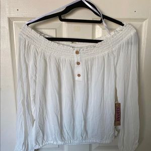 Off the Shoulder Flowy Blouse